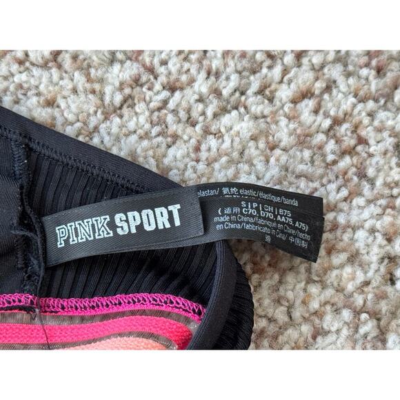 PINK SPORT, size small, Victoria's Secret, Ribbed black fabric; colorful edging - Picture 5 of 5